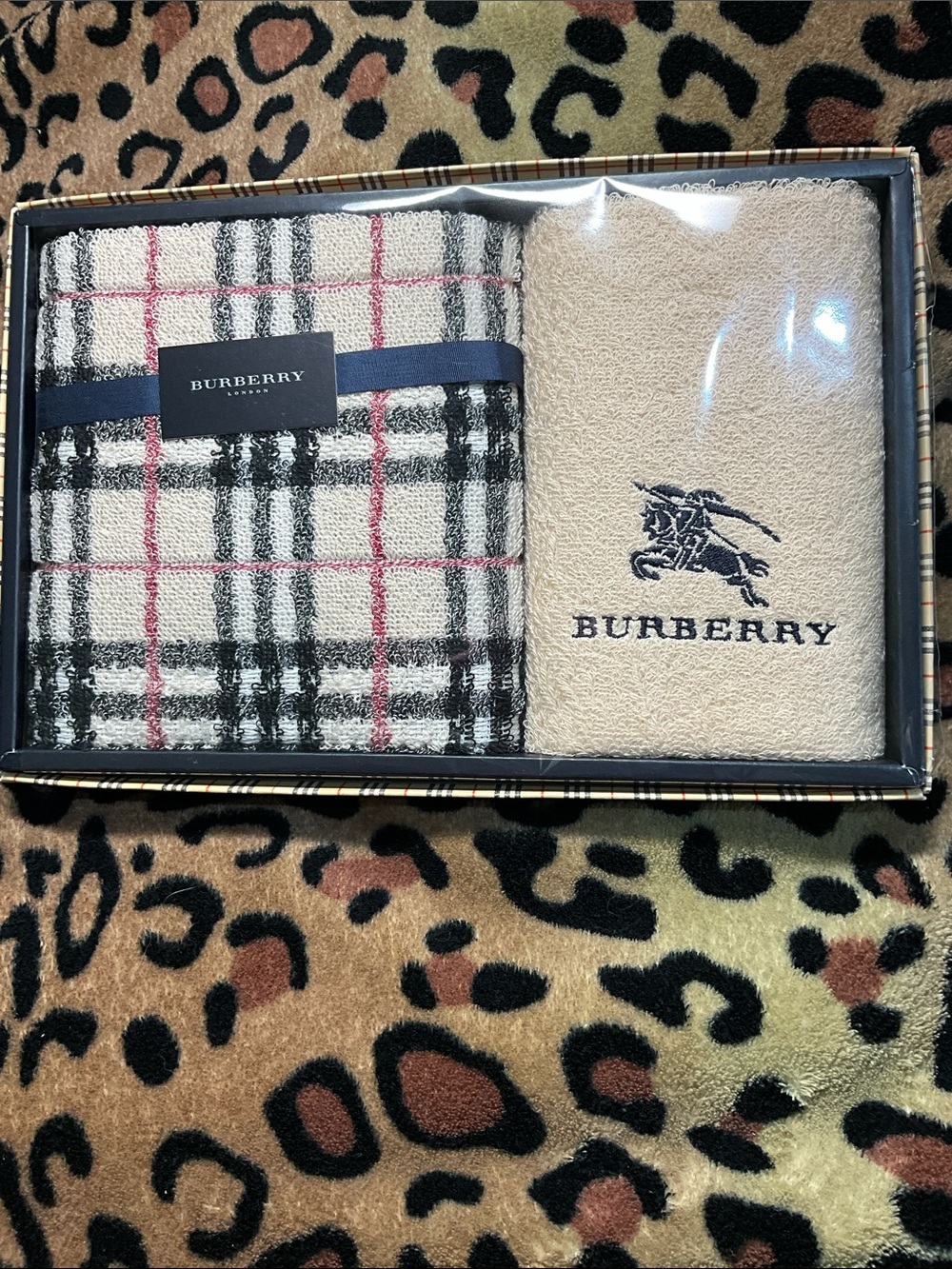 Burberry Hand Towel &  Wash Cloth Set